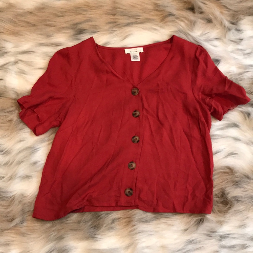 Button up crop top